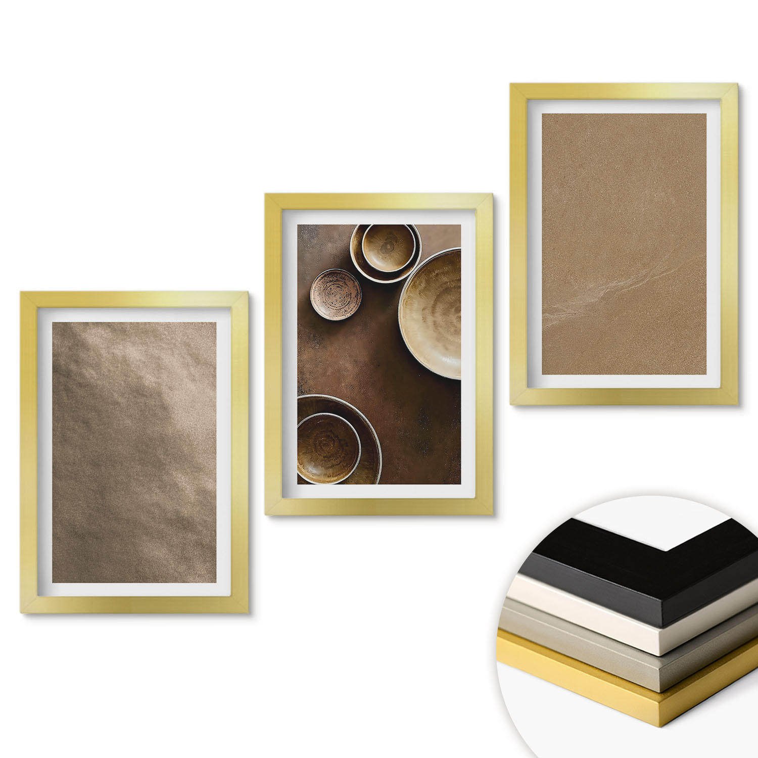 ArtPrintCave Wandbilder Gold 20x30 cm