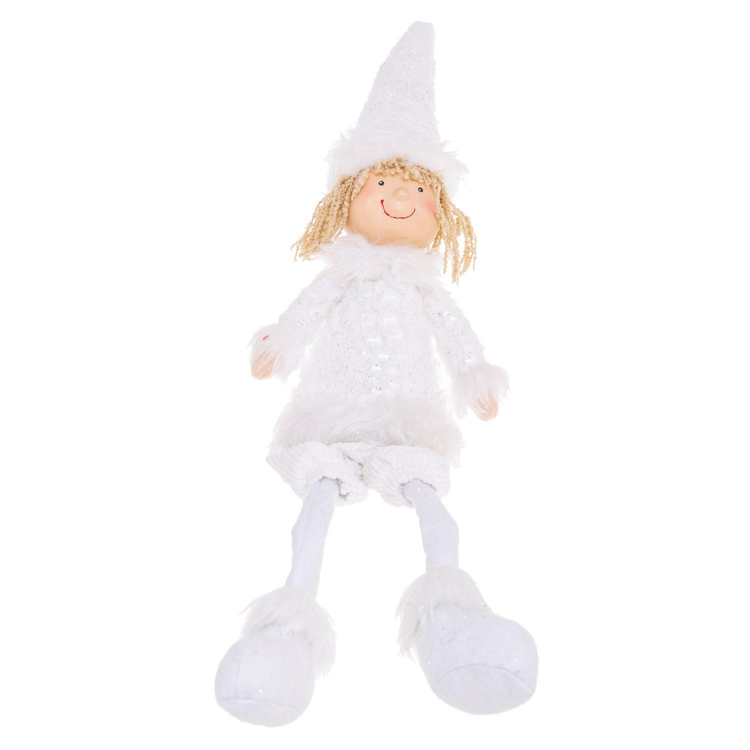 WEIHNACHTSFIGUR H 7/10/55 cm - Weiß, Kunststoff (10/55/7cm) - Fééric Lights and Christmas