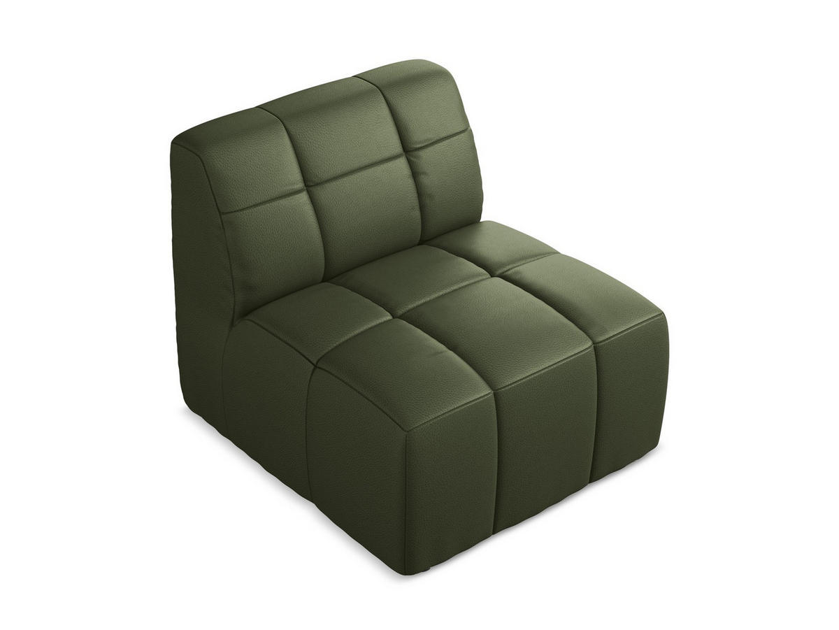 SOFAELEMENT Kunstleder Grün - Schwarz/Grün, Holzwerkstoff/Kunststoff (75/77/90cm) - Makamii