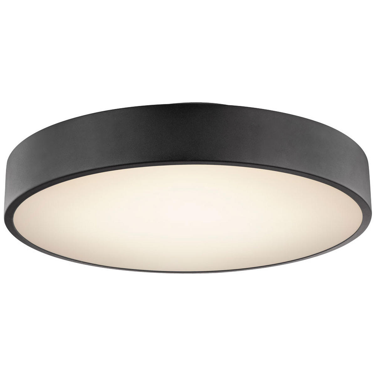 LED DECKENLEUCHTE Metall Schwarz - Schwarz, Metall (40/40/10.5cm) - Globo Lighting