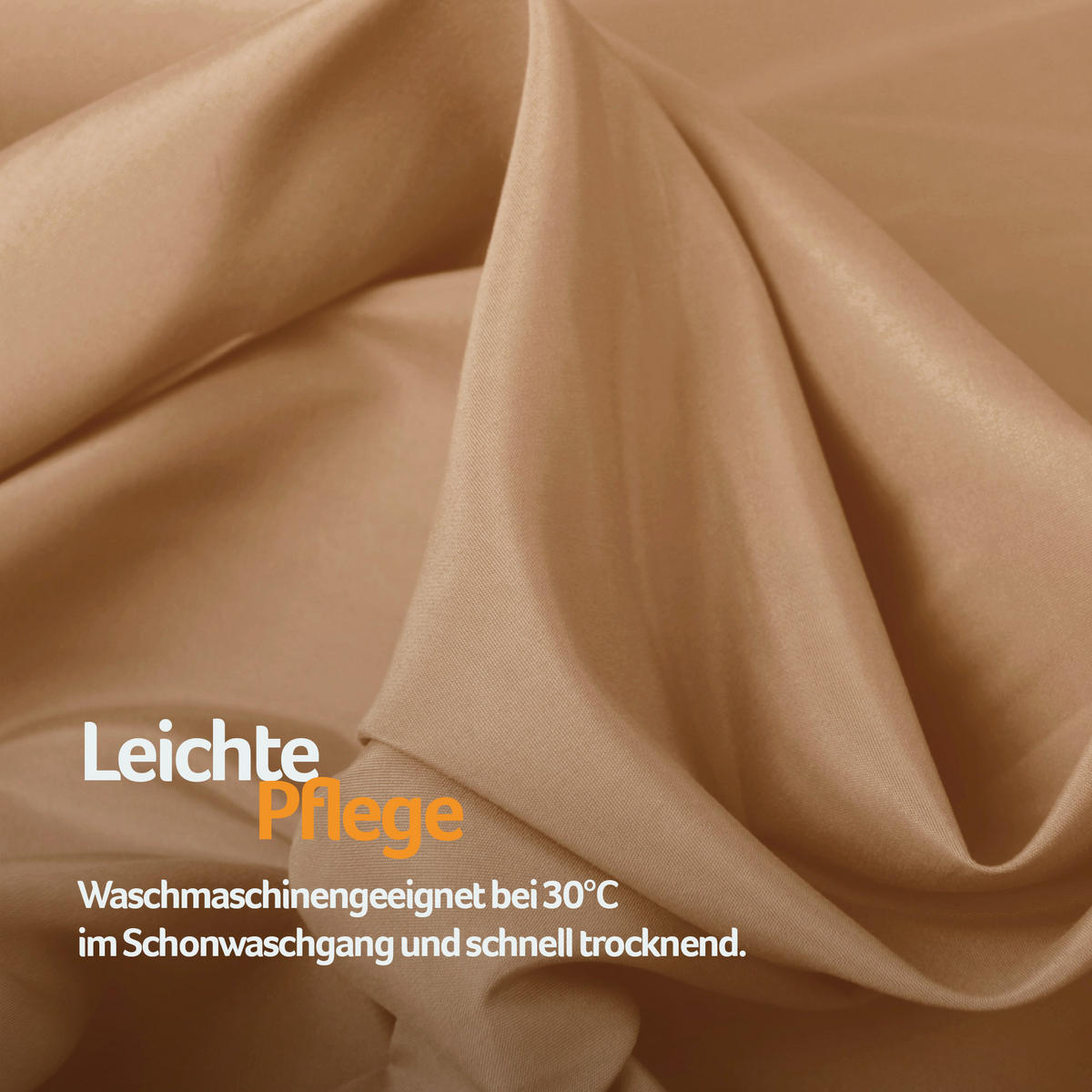VORHANG Blickdicht ( 140x245cm ) mit Kräuselband / Universalband in Hellbraun - Hellbraun, Textil (140/245cm) - Bestlivings
