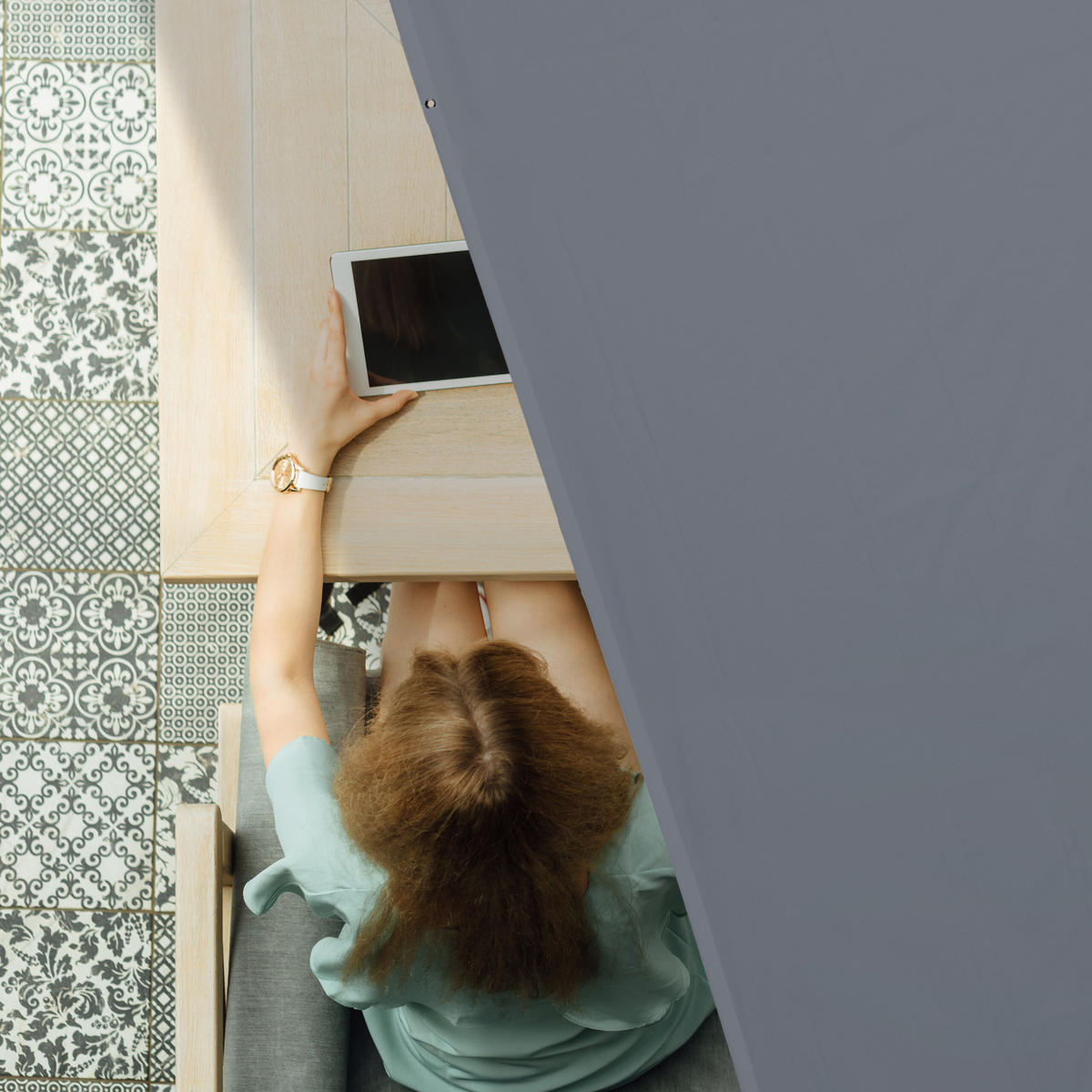 SONNENSEGEL - Grau, Textil/Metall (450/350cm) - Relaxdays