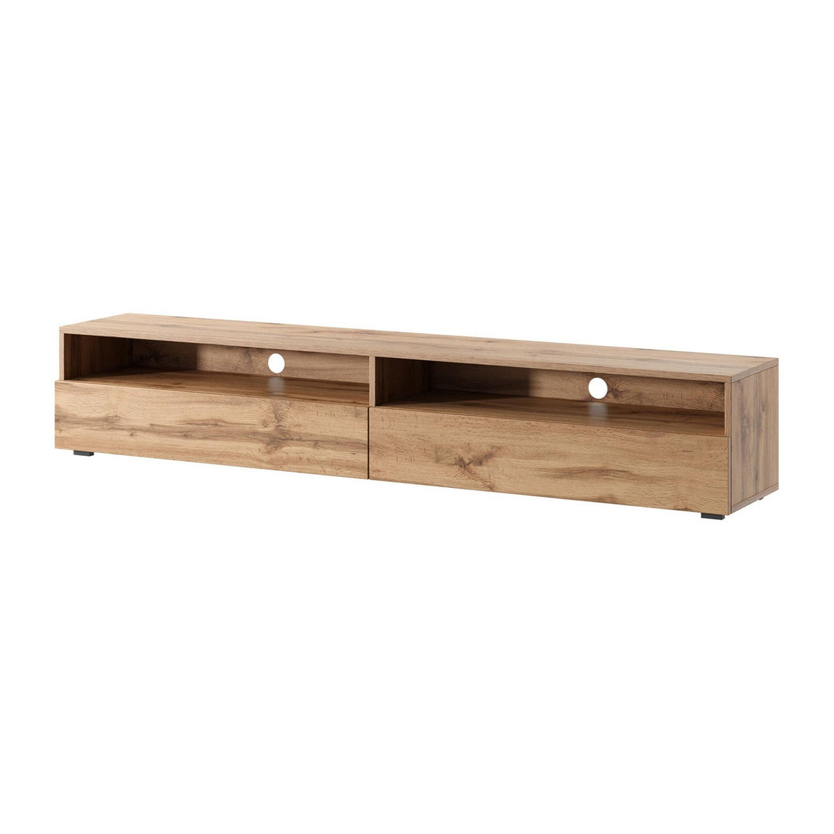 TV-LOWBOARD Rednaw mit LED Holzoptik Eiche 180 cm - Eichefarben/Eiche Wotan, Holzwerkstoff (180/30/31cm) - Selsey