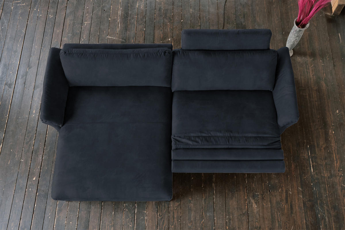 ECKSOFA MIT MOTORISCHER RELAXFUNKTION MALTA Schwarz Webstoff - Schwarz, Buchenholz/Textil (302/175cm) - KAWOLA