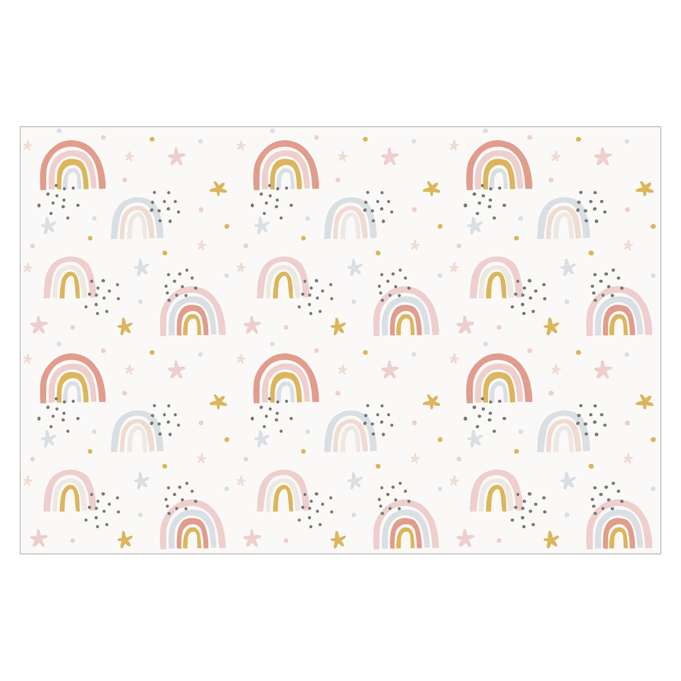 FOTOTAPETE Regenbogenwelt mit Sternen und Pünktchen 432/290 cm - Multicolor, Papier (432/290cm) - Bilderwelten