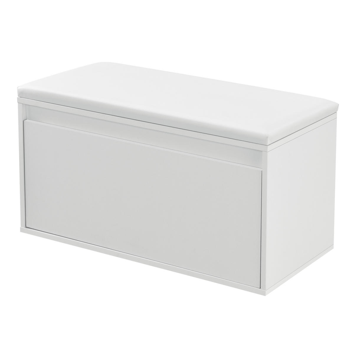 SCHUHBANK Degerfors - Weiß, Holzwerkstoff/Kunststoff (39/45/80cm) - [en.casa]