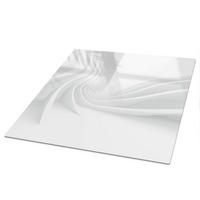 TISCHPLATTE 50x50 cm – Weiße Abstraktion - Weiß, Glas (0.4/50/50cm) - Wallfluent