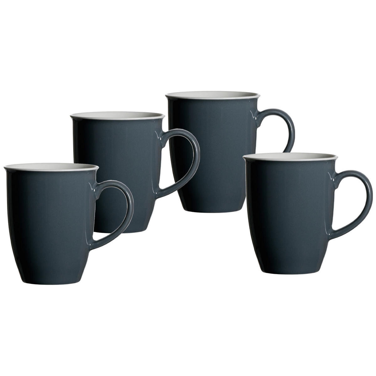 KAFFEEBECHER Doppio Anthrazit 320 ml 4er Set - Anthrazit, Keramik (0.32L) - Ritzenhoff Breker