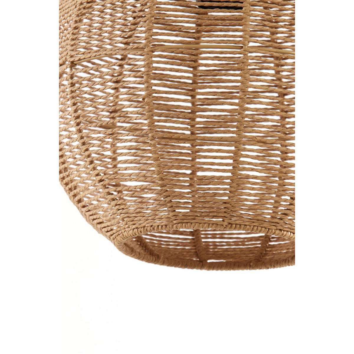PENDELLEUCHTE Roope Natürlich 30/30/28 cm - Hellbraun, Papier (30/30/28cm) - Luqaza