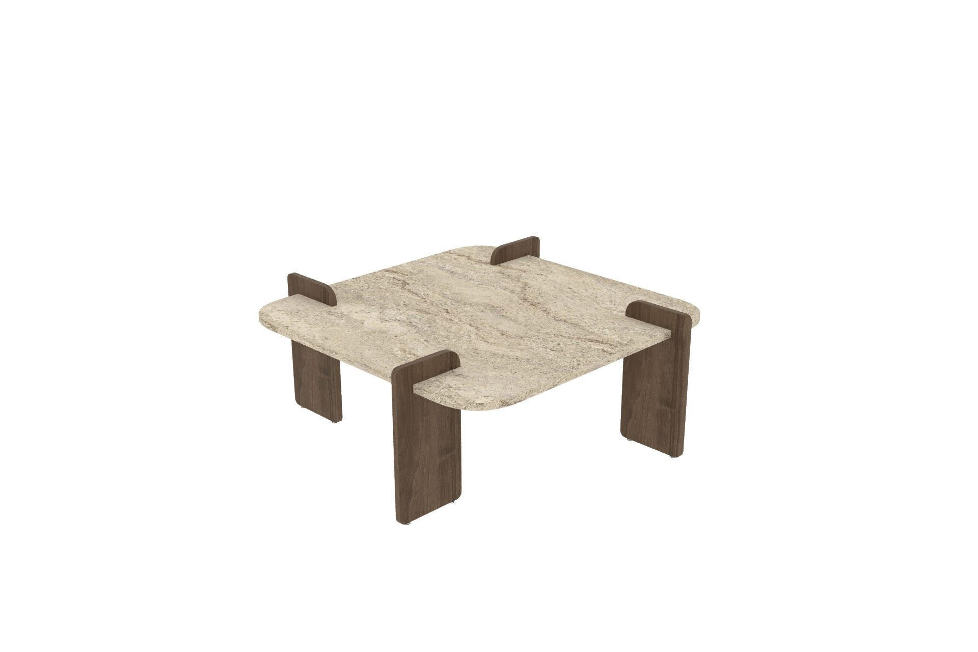 COUCHTISCH afrolli beige - Beige, Holz (90/90/35cm) - Habitat Garten