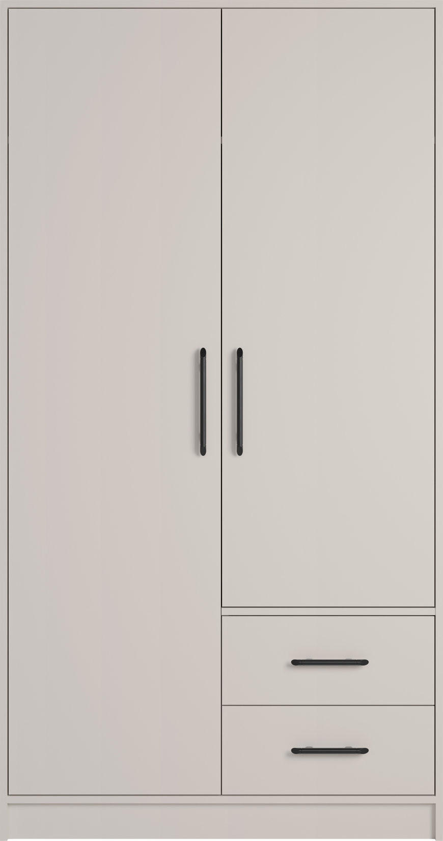 MASSENO DREHTÜRENSCHRANK Kaschmir 100cm × 56cm × 190cm