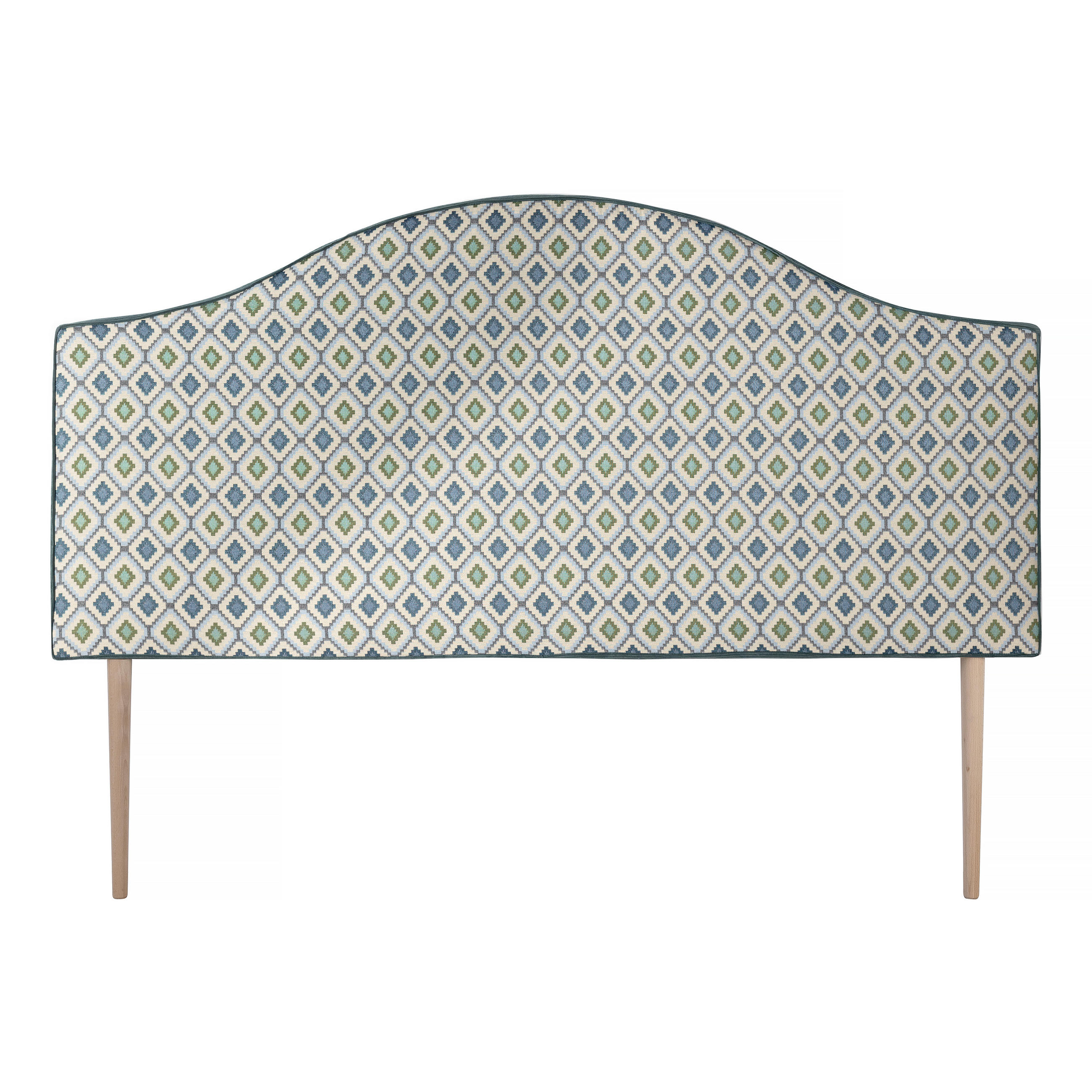 BETTKOPFTEIL 150 cm SUZANNE - Blau, Holz (160/74/8cm) - RNT By Really Nice Things