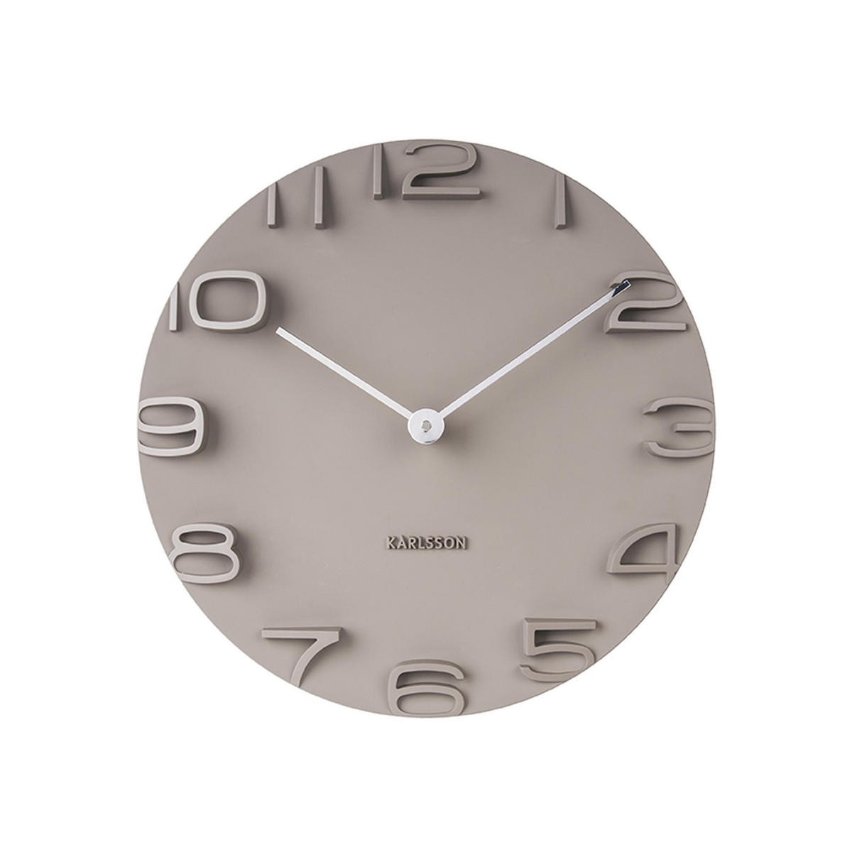 WANDUHR On The Edge Ø42 cm - Grau, Kunststoff (42/42/5cm) - Karlsson