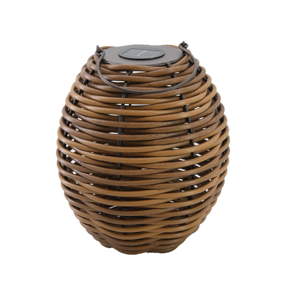 RAFFY H33CM Solar-Batterielaterne - Braun, Kunststoff (31/31/33cm) - Lumisky