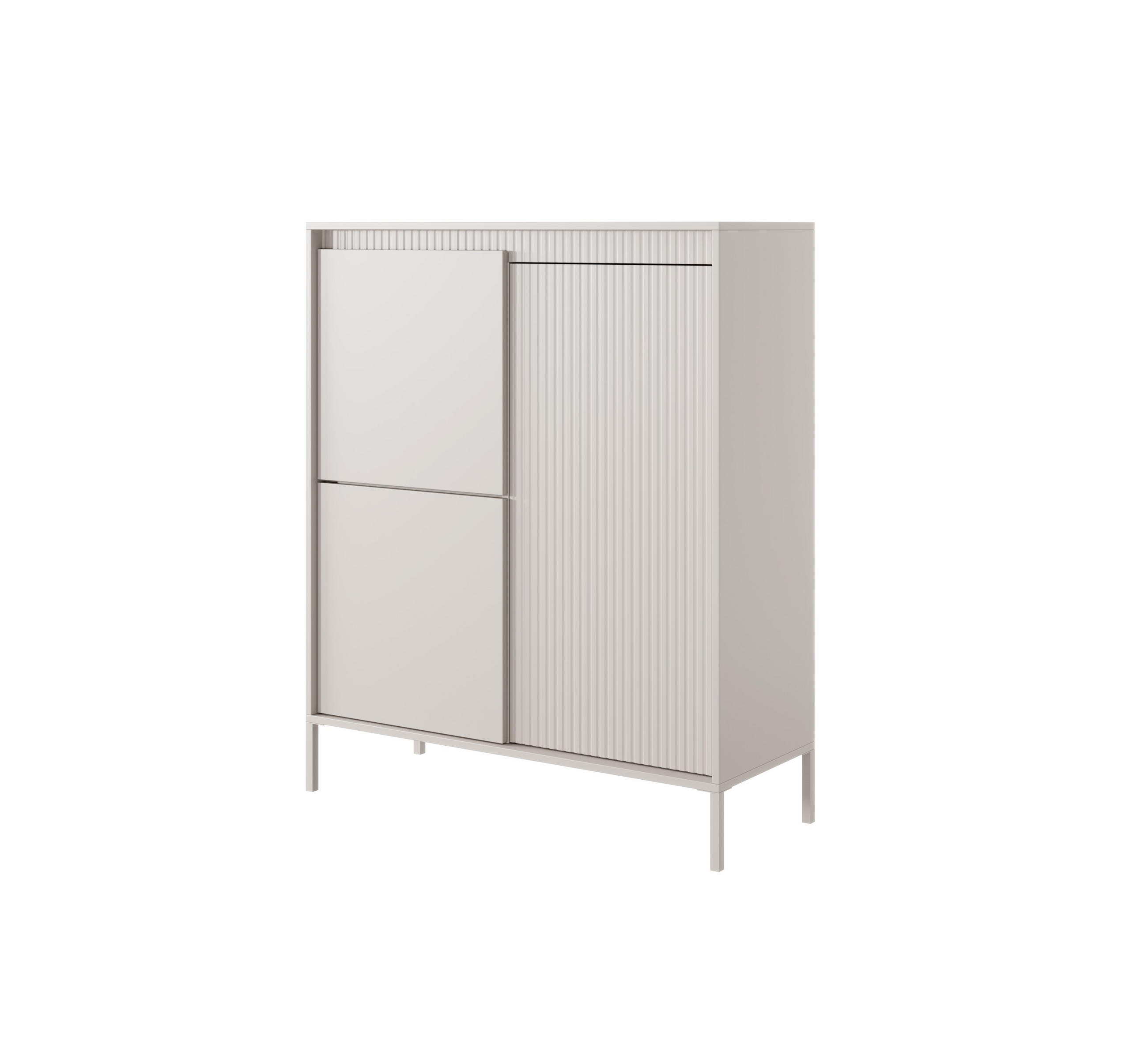 HIGHBOARD Beige Senso 103/123 cm - Beige, Holzwerkstoff (103/123/39cm) - Bettso