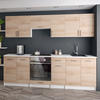 KÜCHENZEILE LECO 240 eiche artisan - Eiche Artisan, Holzwerkstoff (240/82/46cm) - roe furniture