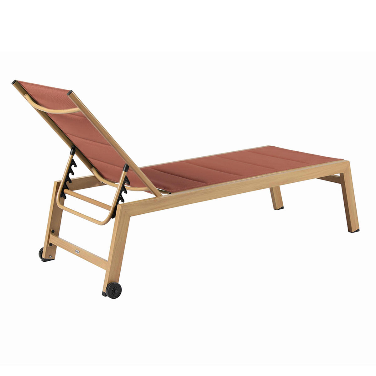 SONNENLIEGE 2-tlg., Terrakotta - Braun, Metall (169/102/65cm) - Oviala