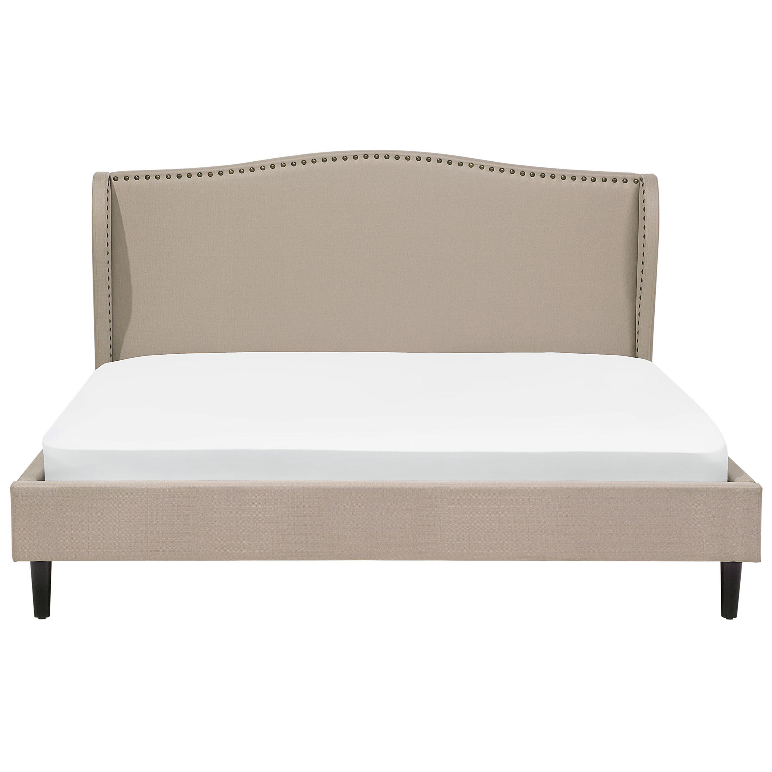 POLSTERBETT 180/200cm Sandbeige Colmar - Beige, Textil (180/200cm) - Beliani