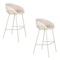 BARHOCKER Feston Rückenlehne 76 cm Beige - 2 er Set - Beige, Kunststoff (54.5/98.5/53cm) - Zuiver