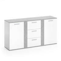KOMMODE Novelli Beton 155 x 80 cm mit Schubladen - Grau, Holzwerkstoff (40/80/155cm) - Vicco