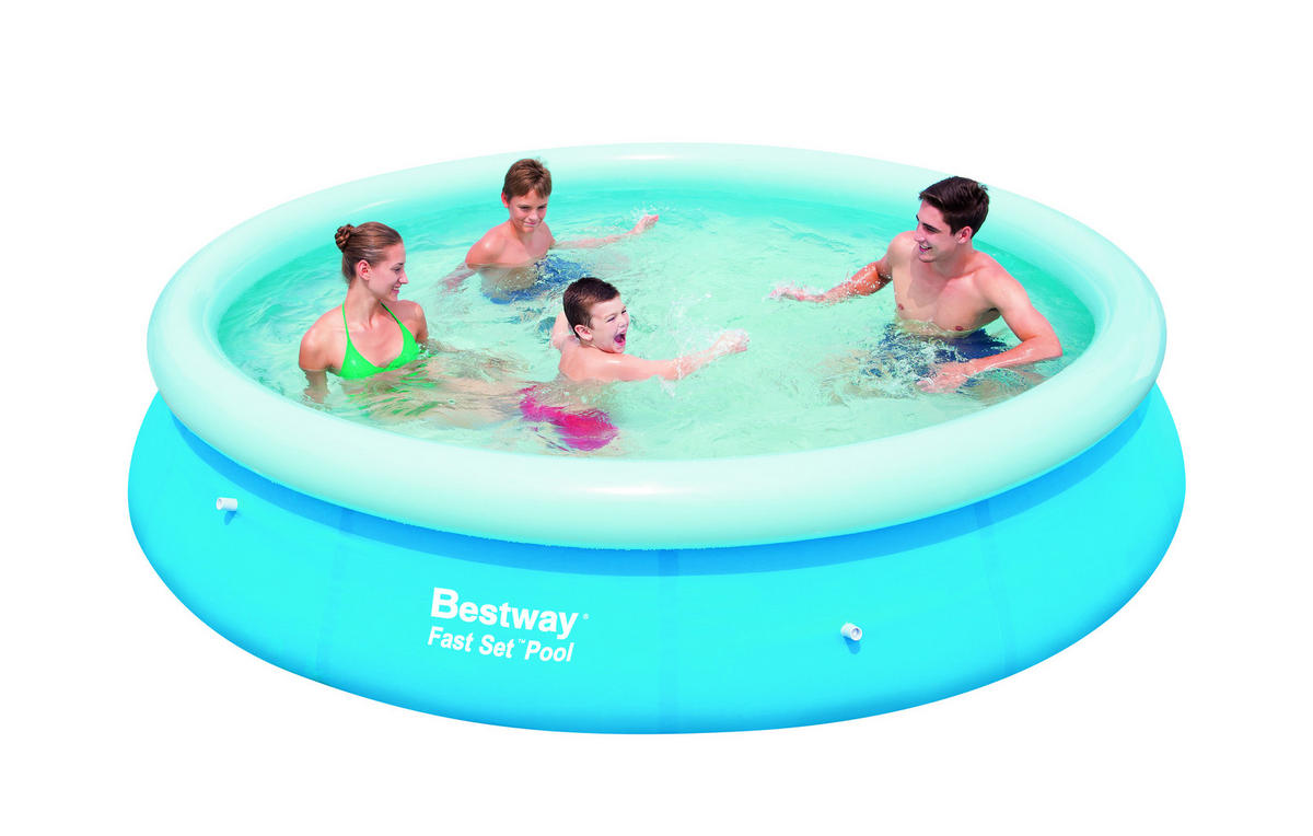 POOL Luke rund Blau 76x366x366cm - Blau, Kunststoff (366/76/366cm) - DELUKE