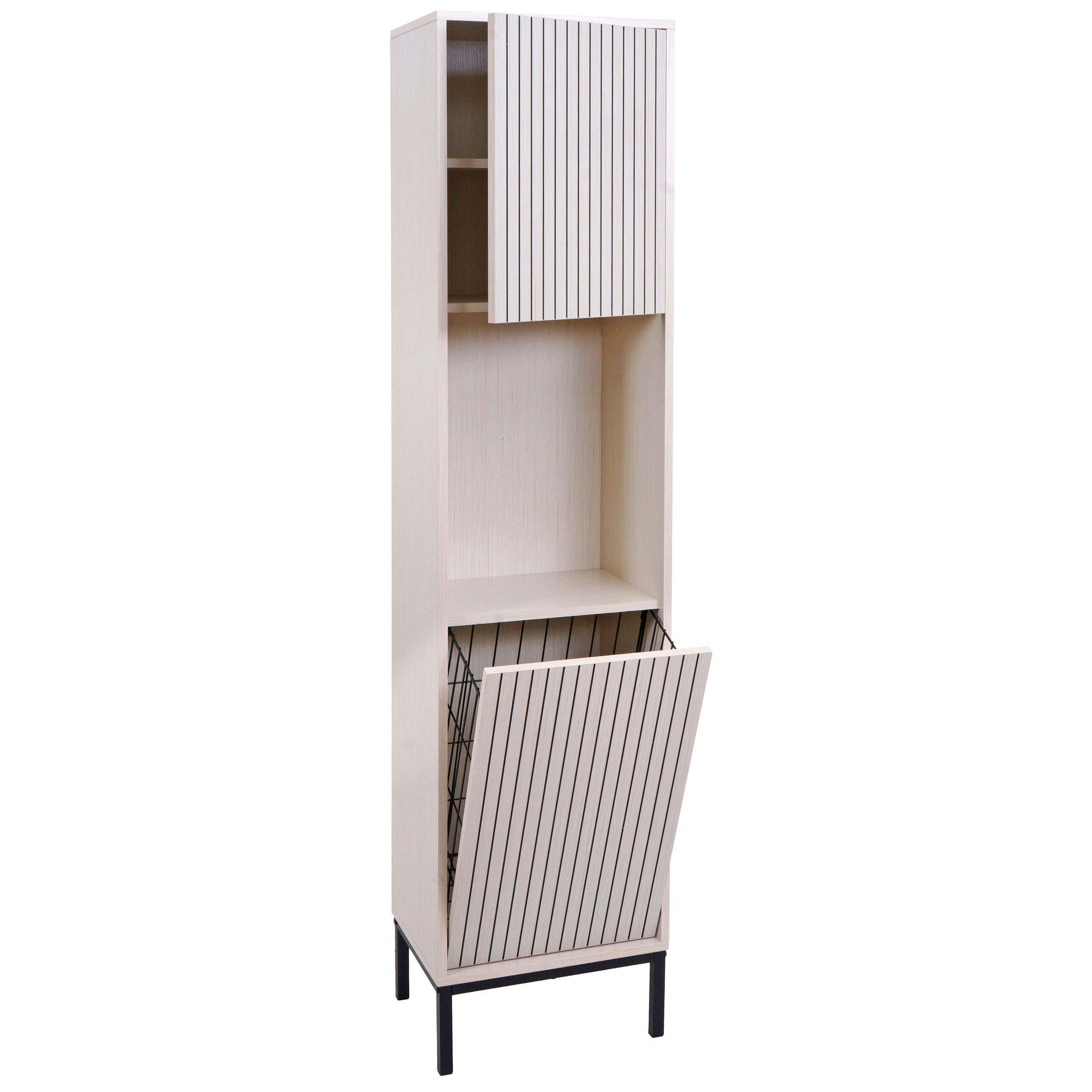 VYSOKÁ SKRÍŇ Béžová - béžová, kompozitné drevo (39/174/30cm) - MCW