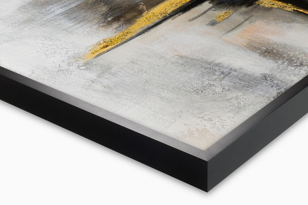 ÖLGEMÄLDE 120/60 cm - Goldfarben/Grau, Holz/Textil (120/60cm) - KUNSTLOFT