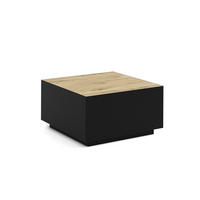 COUCHTISCH QUADRA - Schwarz/Eiche Artisan, Holzwerkstoff (65/65/35cm) - Meblini