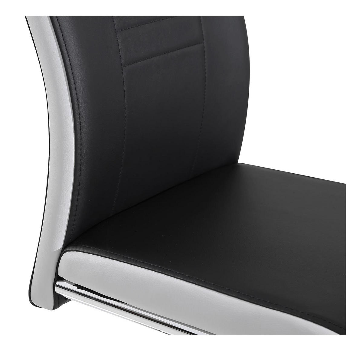 ESSZIMMERSTUHL LOANO 4ER-SET - Schwarz, Textil (42/98/60cm) - CARO-Möbel