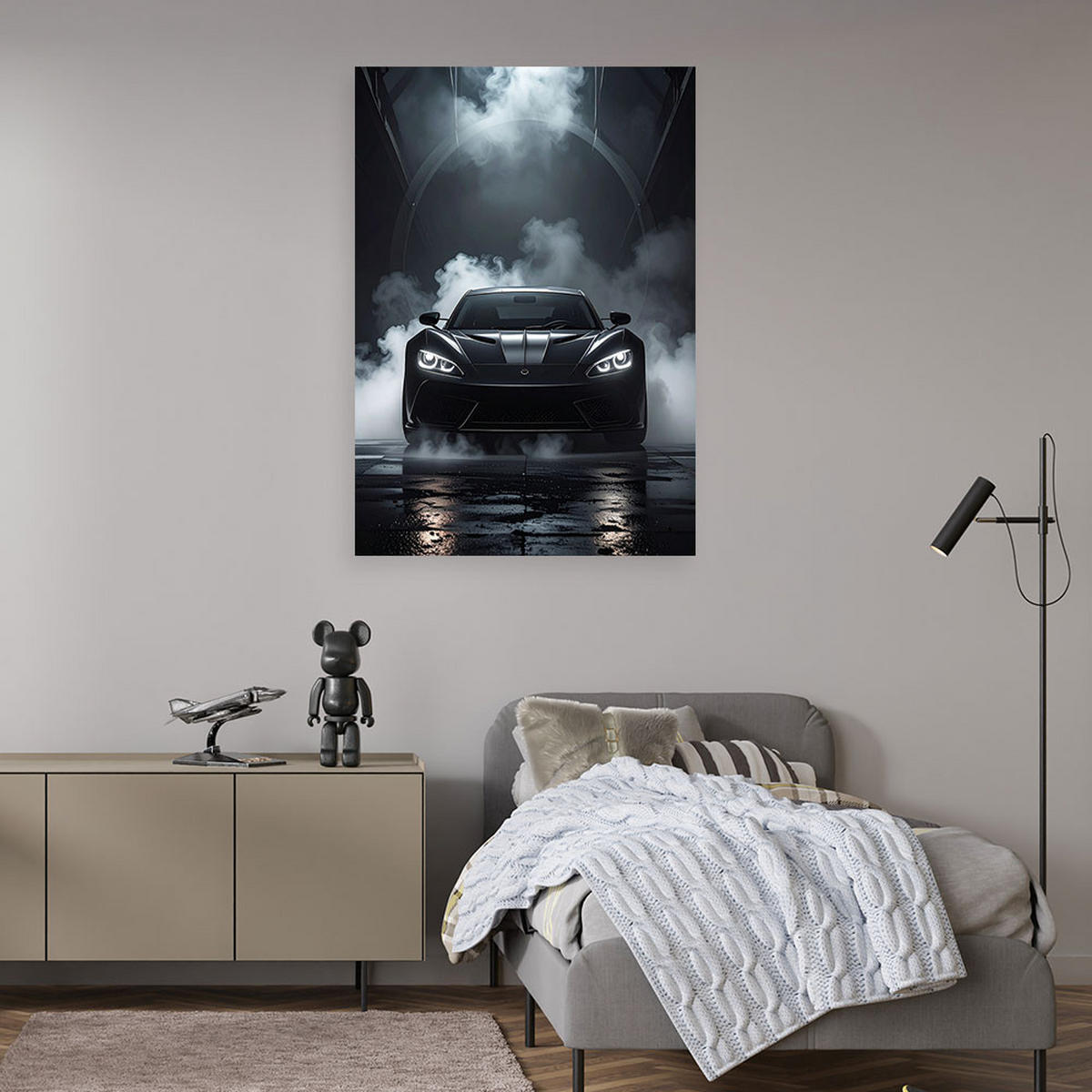 LEINWANDBILD Kraftfahrzeuge 70x100cm - Schwarz, Textil (70/100cm) - Feeby