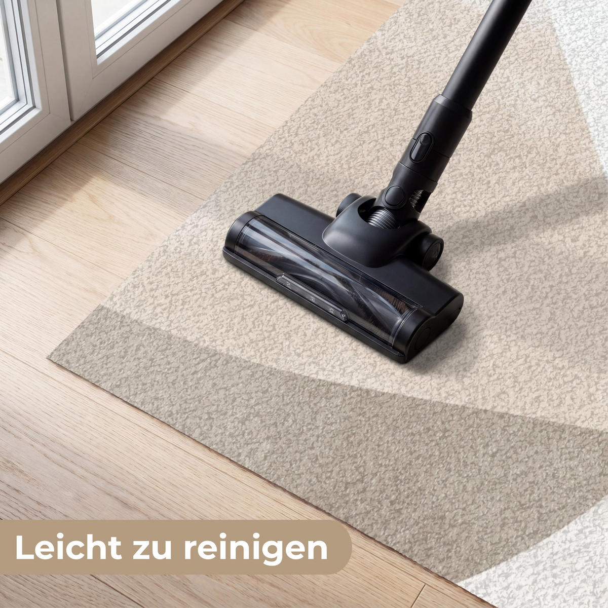 FUSSMATTE Glatte Oberflächen - Harmonisch - Wellenförmig Schmutzfangmatte 150x90 cm - Beige, Kunststoff (150/90cm) - MuchoWow