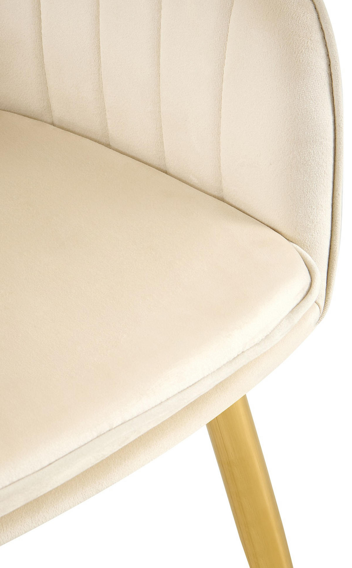 ARMLEHNENSTUHL Metall Creme - Goldfarben/Creme, Metall (60/57/86cm) - CLP