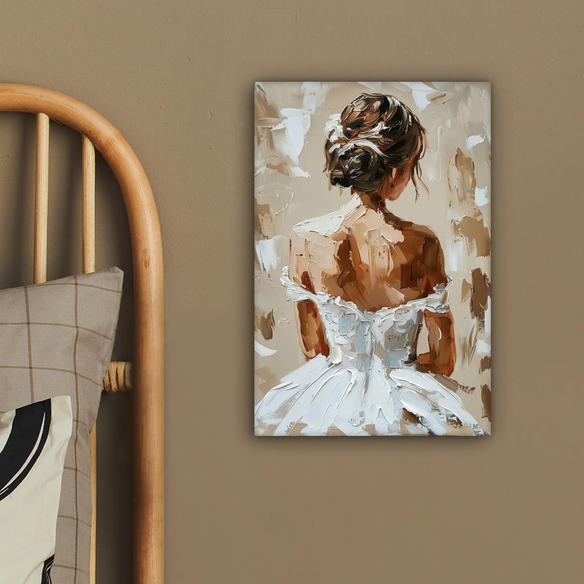 LEINWANDBILD - Frau - Farbe - Abstrakt - Beige - Modern - 20x30 - Bilder - Sandfarben, Textil (20/30cm) - MuchoWow
