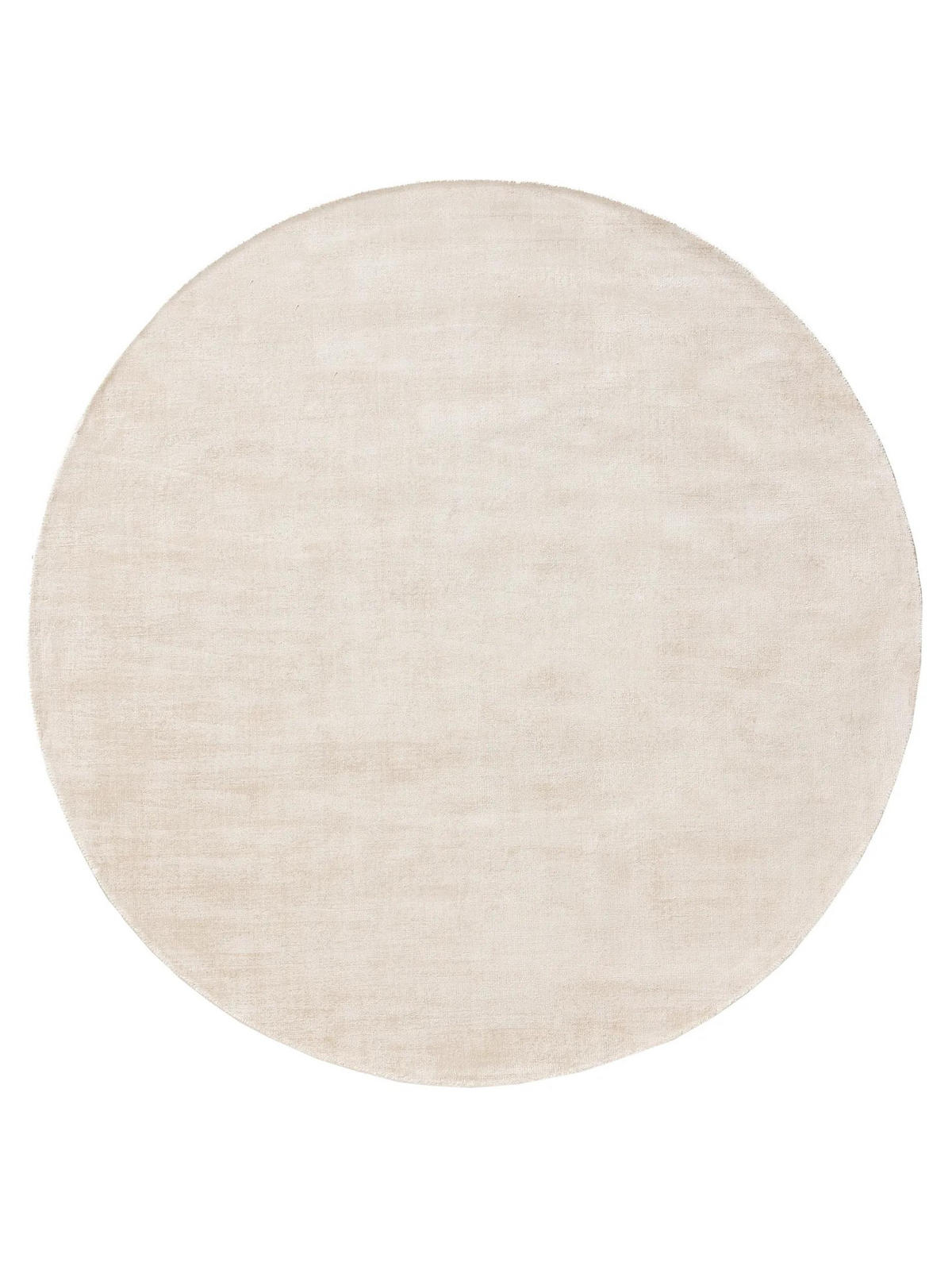 VISKÓZOVÝ koberec Nova Krémová ø 200 cm kulatý - krémová, textil/přírodní materiály (200/200cm) - benuta Pure