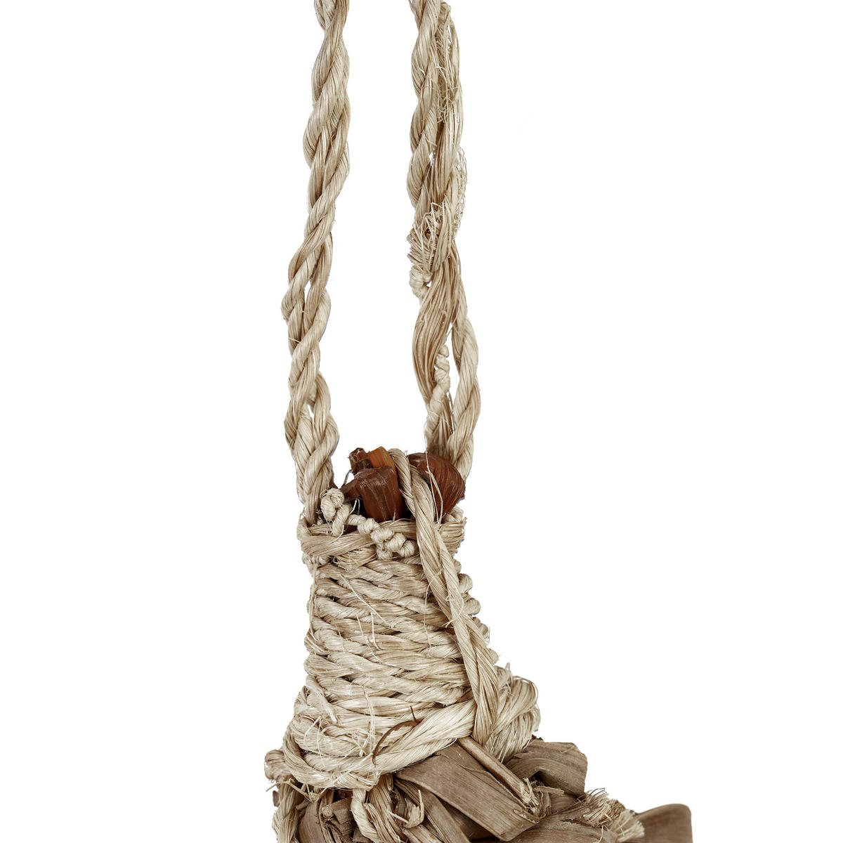 VOGELHAUS - Braun, Textil (21/38/21cm) - Relaxdays