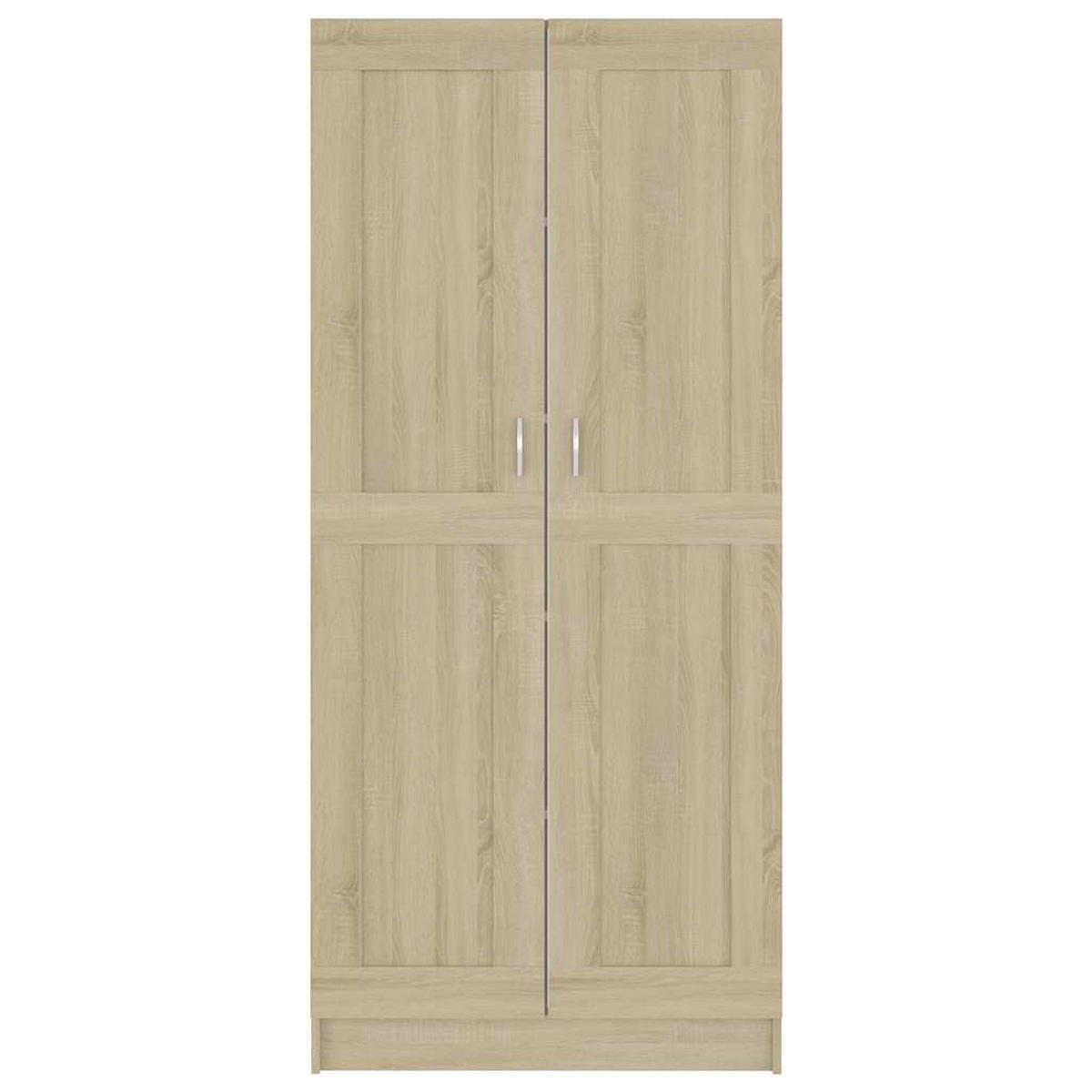 BÜCHESCHRANK mit 5 Fächern, 2 Türen 82,5/30,5/185,5 cm aus Holzwerkstoff Sonoma-Eiche Dekor - Sonoma Eiche, Holz (82.5/185.5/30.5cm) - vidaXL