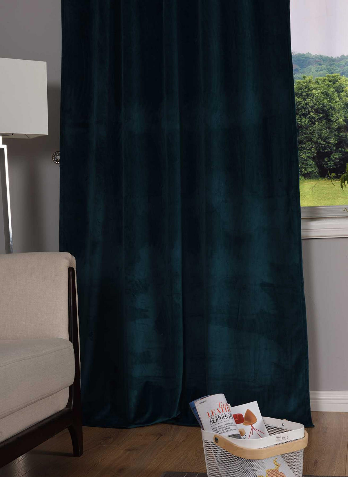 VORHANG 2ER SET MILANO HxB 280x135 cm Grün - Grün, Textil (135/280cm) - Gardinenbox