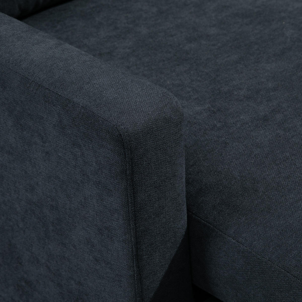 ECKSOFA DE-06629 Couchgarnitur mit wendbarer Chaiselongue Dunkelgrau - Dunkelgrau, Holz (139/197cm) - ComfortXL