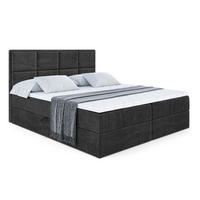BOXBETT mit Matratze H3 und Lattenrost - NOVA - 120x200 Schwarz - Schwarz, Holzwerkstoff (120/200cm) - ALTDECOR