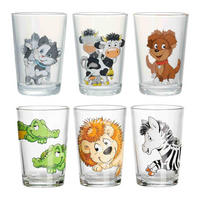 KINDERGLÄSER Hof- und Zootiere bunt 205 ml 6er Set - Multicolor, Glas (0.205L) - Ritzenhoff Breker