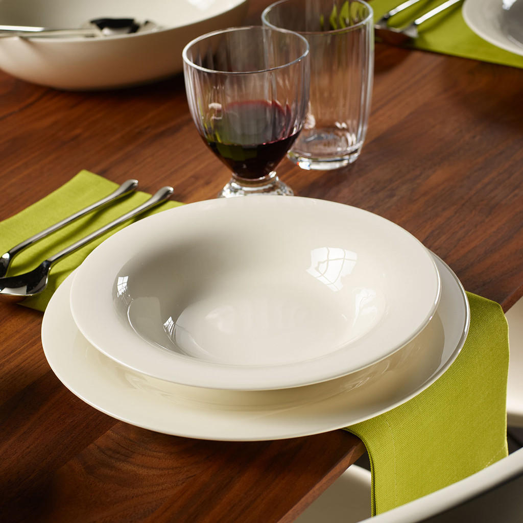 TELLER-SET New Cottage Basic weiß 18er Set - Weiß, Keramik (1/1/1cm) - Villeroy & Boch