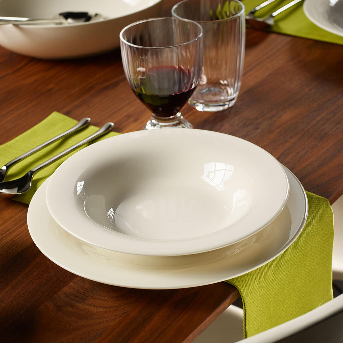 TELLER-SET New Cottage Basic weiß 18er Set - Weiß, Keramik (1/1/1cm) - Villeroy & Boch