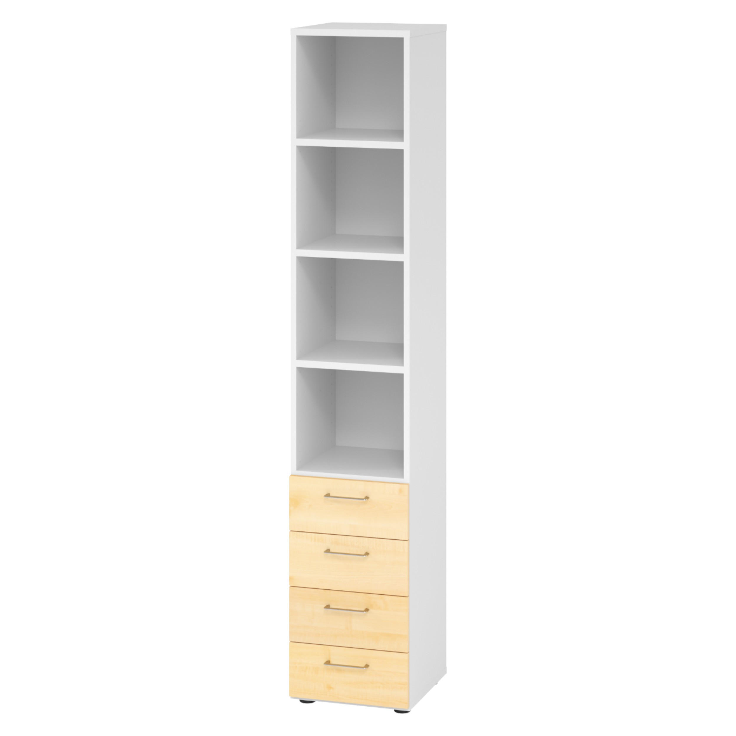 bümö Regal Weiß, Ahorn 40x215.6x42 cm