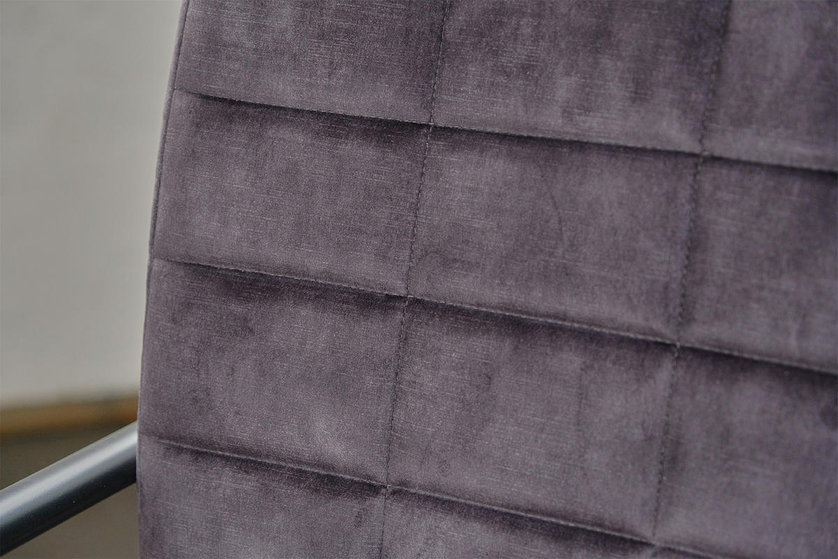 BÜROSTUHL MERLE Grau Velvet - Anthrazit/Schwarz, Textil (52/86/52cm) - KAWOLA