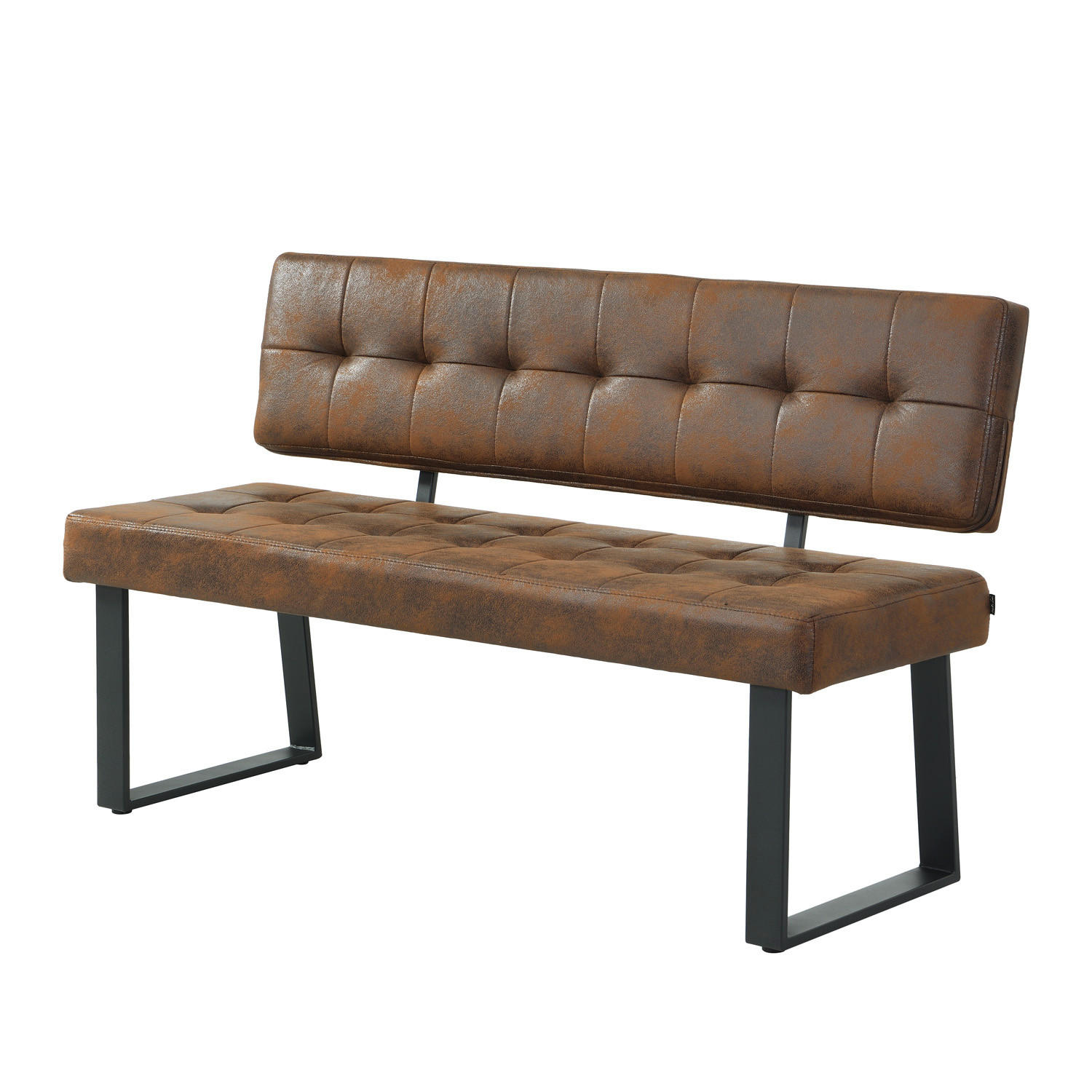 SITZBANK SIGFRID - Braun, Textil/Metall (140/48/56cm) - B&D Home