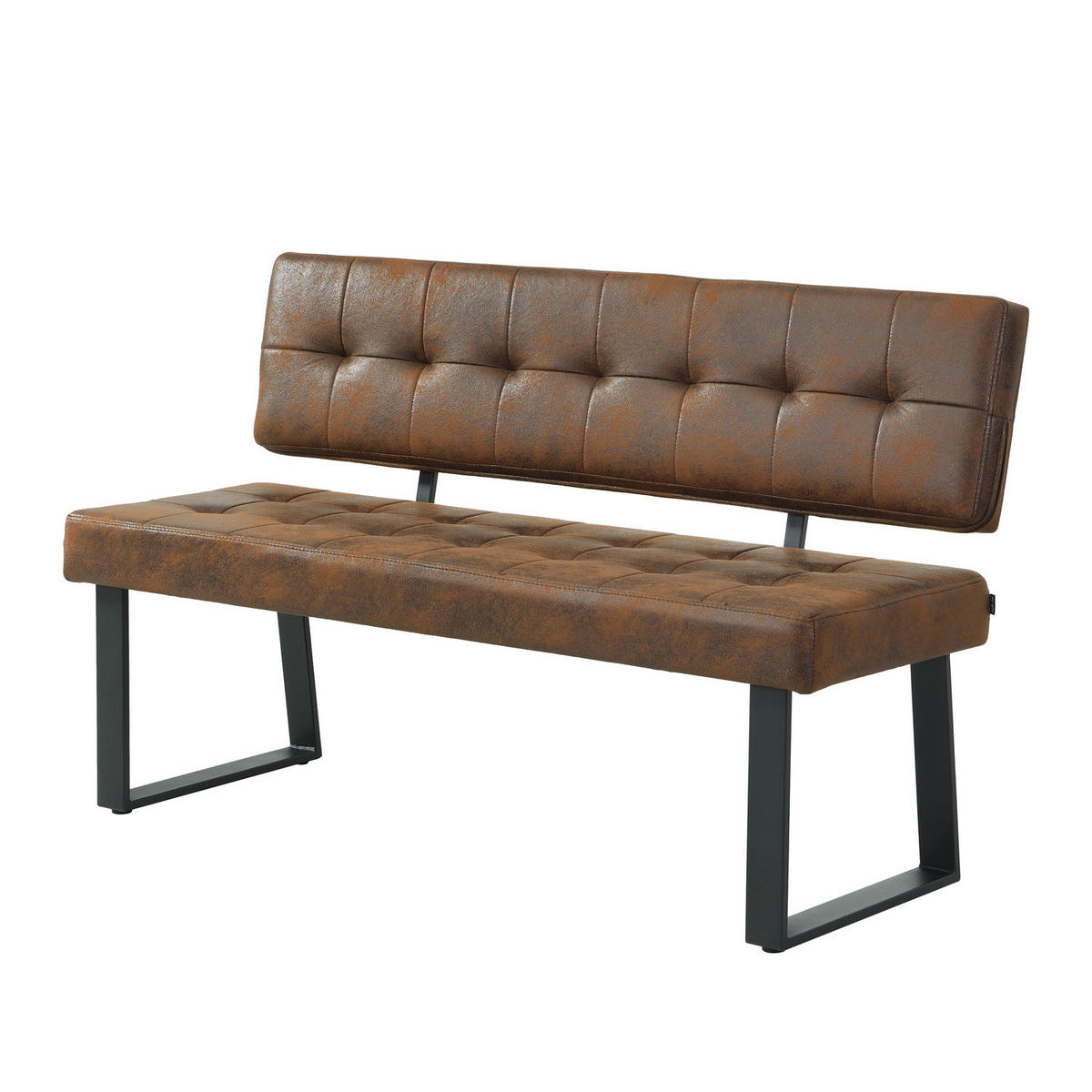 SITZBANK SIGFRID - Braun, Textil/Metall (140/48/56cm) - B&D Home