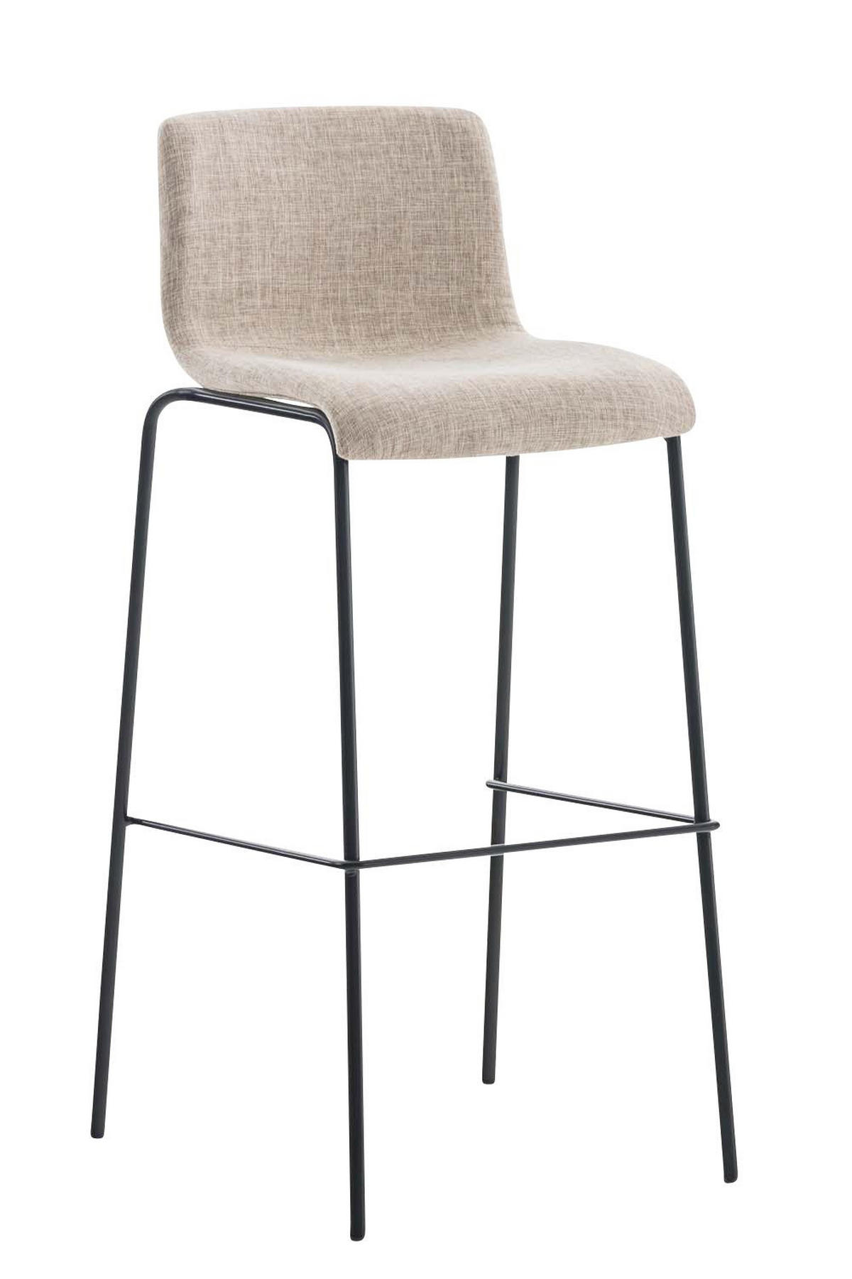 BARHOCKER Stoff Creme - Creme/Schwarz, Textil/Metall (43/100/48cm) - CLP
