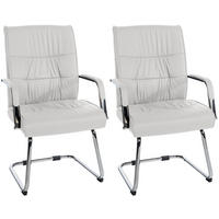 SCHWINGSTUHL 2er Set Lederlook weiß - Weiß, Textil/Metall (58/100/66cm) - CLP