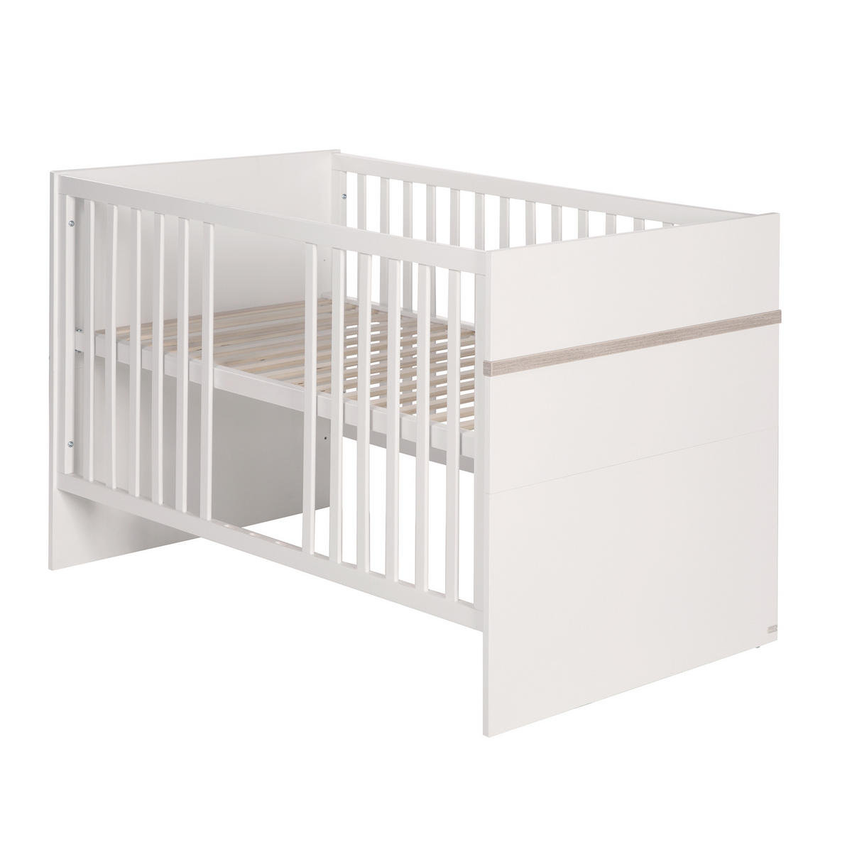 BABYZIMMER-SET Moritz, mit schmaler Wickelkommode, 3-teilig - Weiß, Holzwerkstoff (76/81/142.5cm) - Roba