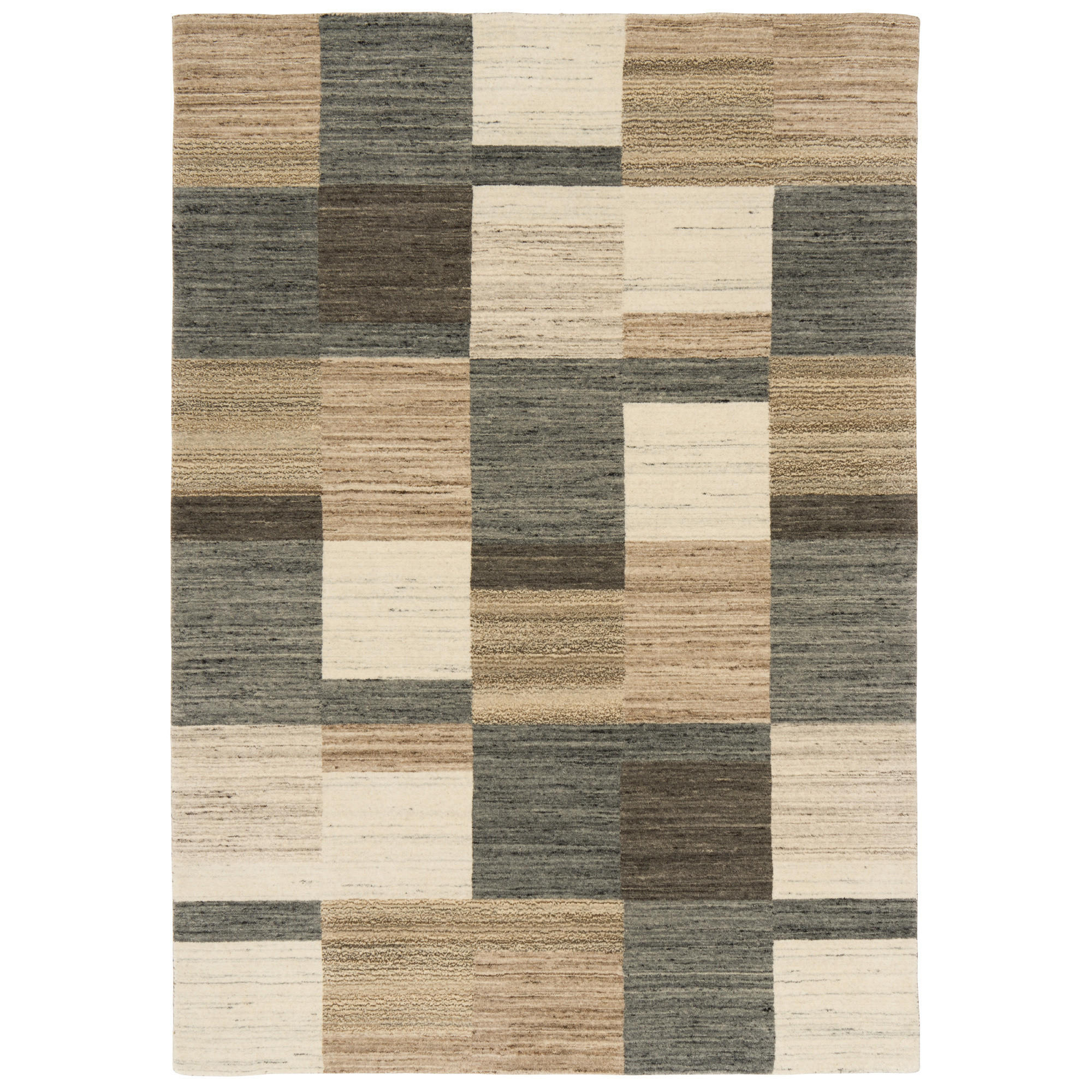 NATUR WOLLE TEPPICH GABBEH ESTA - Naturfarben, Textil (70/140cm) - Pergamon